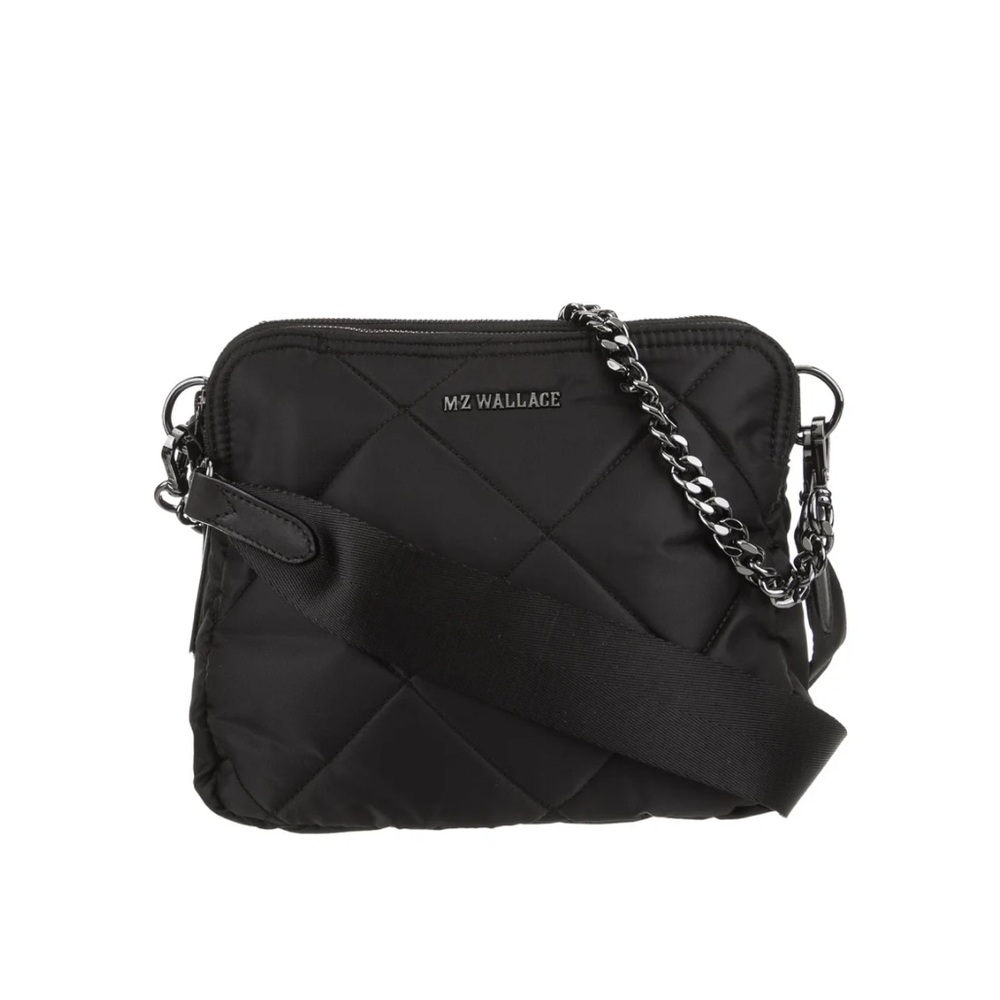 MZ Wallace Black Quilted Madison Crossbody Bag